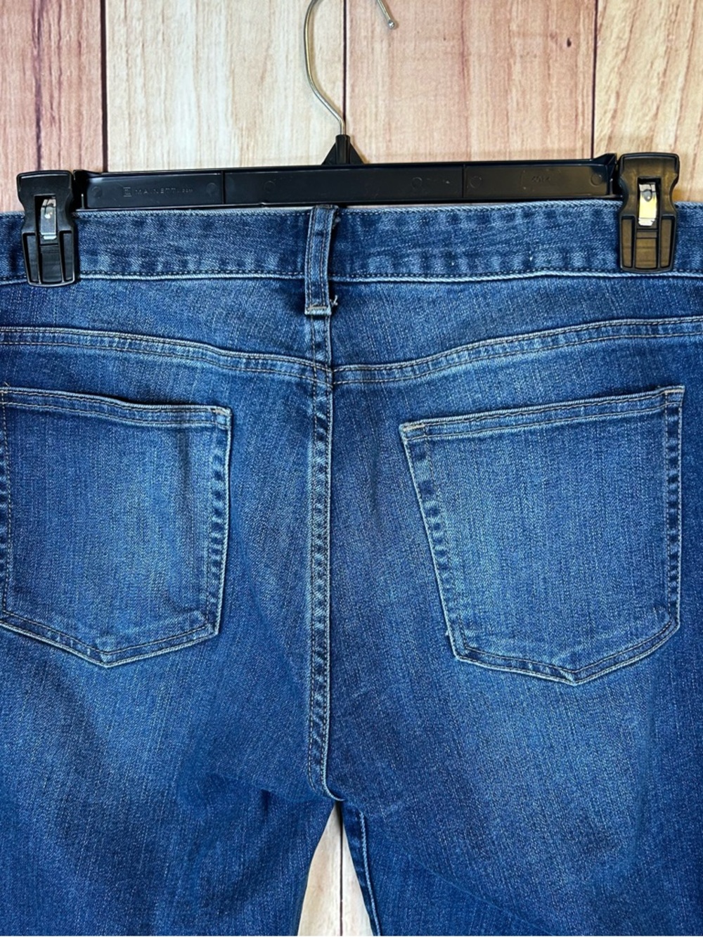 GAP Womens Jeans Sz 31 / 12 Mid Rise Straight Leg  Blue Denim Stretch Pants #225 - Picture 7 of 16